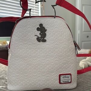 Loungefly White and Red Backpack